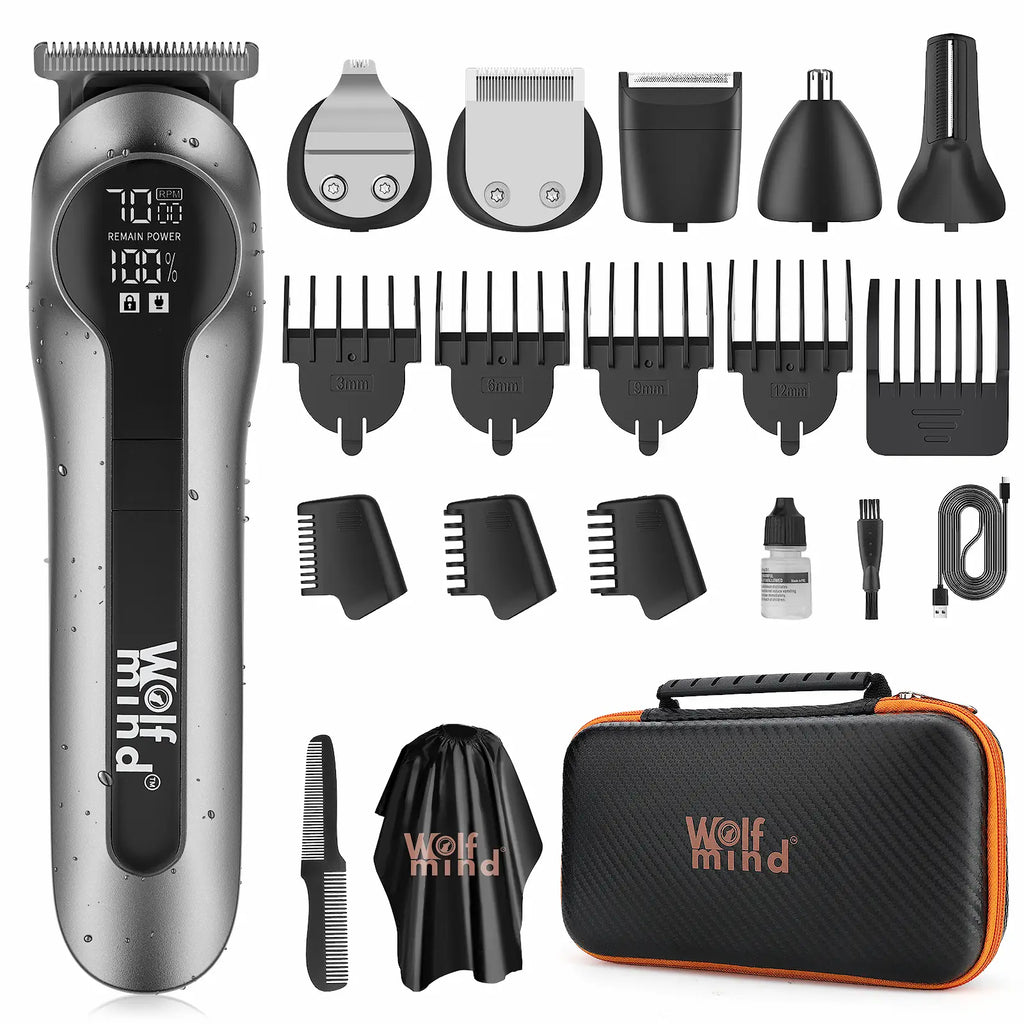 Wolf Mind All-in-One Men’s Trimmer – 14 Attachments